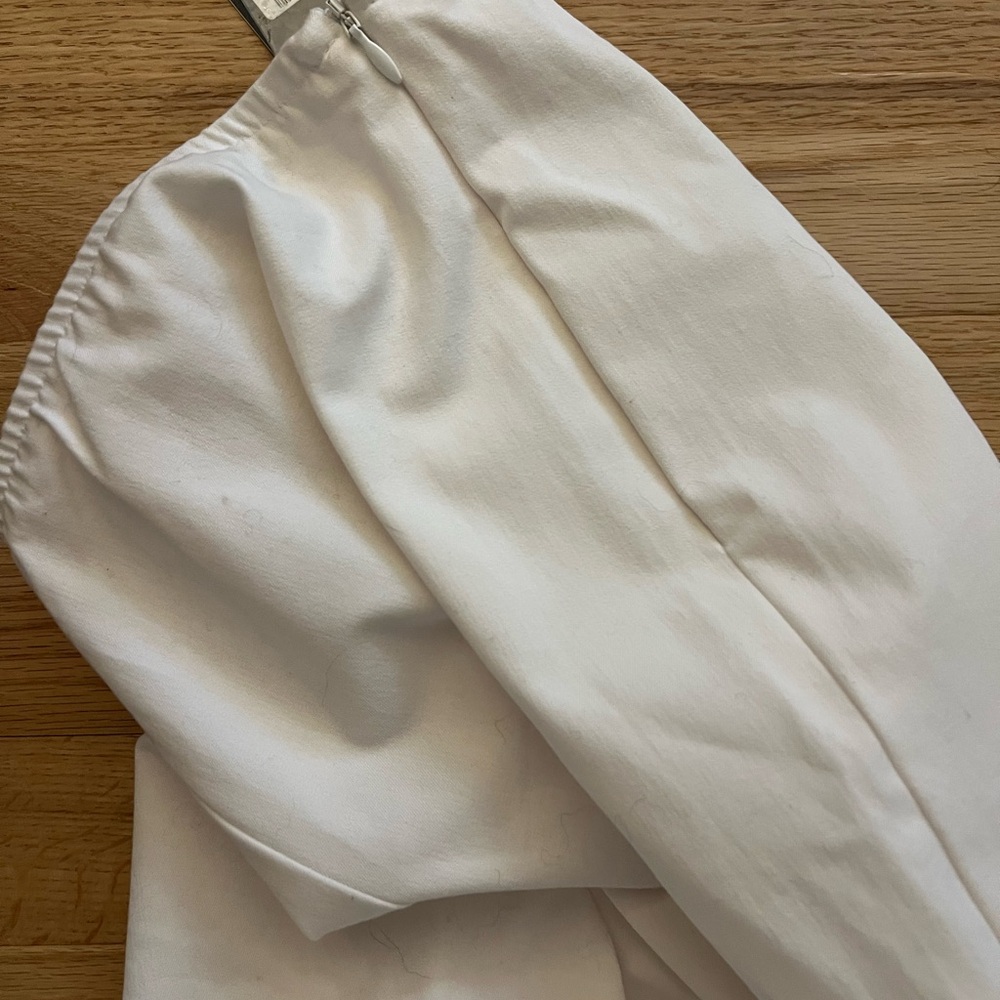 Eileen Fisher White Ankle Organic Cotton Pants - Picture 6 of 7